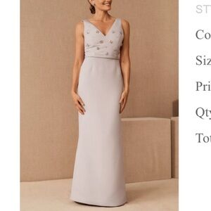 Amsale Nia Dress Platinum